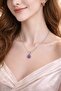 Natural Amethyst Purple Stone Steel Necklace - 2