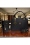 Black Gold Detailed Women's Handbag and Shoulder Bag Set – Wallet Pieces, with Strap, Stylish Daily & Evening Dress Set Bag - 7