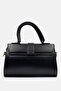 Women's Mini Claret Red Bag Hard Form Bag with Gold Accessories & Shoulder Bag - 4