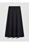 Nevavm Flared Skirt with Elastic Waist and Difference in Color - 3