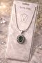 Natural Chrysoprase Calming Stone Design Steel Necklace - 2