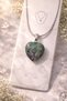 Natural Diobsite Power of Love Stone Steel Necklace - 2