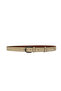 Genuine Leather , 3 cm Black Nickel Color Buckled , Cream Suede , Stitched Classic Women's Belt I, 3Cmkla21 - 2