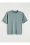 Blue Crew Neck Short Sleeve Men's Pajama Top from Güli̇s Store - 5