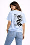 Sevgili Kombini Dragon Printed Couple T-Shirt Oversize Unisex Street Partner Combination Set Beige - 2