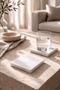 Marble Coasters Set of 4 10X10 cm White Marble Coffee Tea Water Cup Coasters 1.3 cm Thickness - 5