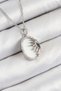 316L Steel Zircon Stone Half Sun Model Silver Color Women's Necklace