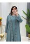 Plus Size Jewelled Embroidered Dress - 3