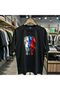 White Blue Red Horse Printed 100% Cotton Regular Fit Crew Neck T-Shirt