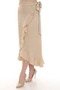 Tie-Detail Ruffled Long Sofia Linen Skirt - 2