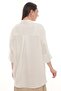 Oversized Relaxed Fit Linen White Shirt - 2