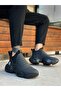 Laceless Men's Sports Boots Black (Black Sole)