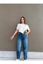 Women's High Waist Wide-Leg Relaxed Fit Skater Jean Pants - 2