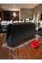 Women's Glittery Metal Strappy New Season Evening Dress Bag - Chain Strap Pieces Stylish Event, Wedding and Evening Dress Bag - 7