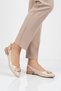 Beige Patent Leather Women's Ballerinas