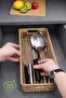 Set of 4 Drawer Cutlery Organizers – Multi-Purpose Kitchen - Cabinet Organizer Basket - 4