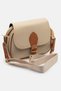 Beige Women's Crisscross Straps Bag Tan Leather Detailed Office and Daily Wear Women's Bag