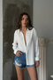 Women's White Muslin Fabric Premium Shirt - 4