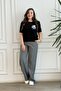 Elastic Waist Wide-Leg Cotton Trousers - 4
