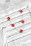 316L Steel Chain Silver Red Color Clover Women Necklace - 2