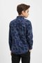 Boys Navy Blue Floral Abstract Print Long Sleeve Shirt | Smart Casual | Ages 3–14 Years - 2