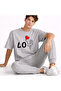 تي شيرت للزوجين مطبوع عليه Love من Lover Combination، مقاس كبير، طقم كومبين للزوجين للجنسين، لون أنثراسايت - 2