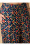 Women Navy Blue Embroidered Kurti with Palazzos Co-Ords - 5