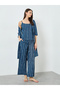 Pack of 3 - Cotton Striped Cami, Pants and Robe Set - 2
