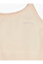 Girls Beige Cotton Vest - 2