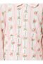 Girls Pink Floral Print Long Sleeve Shirt and Pyjama Set - 3