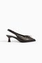 Coffee Leather Women's Classic Heeled Shoes - 7