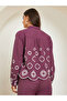 Women Purple Embroidered Long Sleeve Shirt - 5