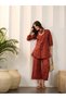 Maroon Printed Pure Cotton Top with Palazzo Co-Ords - 5