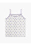 Pack of 2 - Girls Lilac Printed Cotton Vest - 2