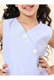Girls Blue Striped Sleeveless Top and Shorts Set - 5