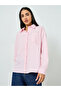 Pink Solid Oversize Shirt with Chest Pocket - 3
