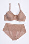 B Cup Lace Piece Non-Padded Bra Set 410