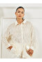 Cream Fringe Detail Long Sleeve Shirt - 3