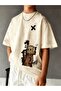 Men's Graphic Printed Oversized Comfortable Daily Use Combed Cotton T-Shirt - 2