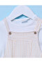 Baby Boys Beige Check Dungaree Set - 3