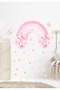 Pink Floral Rainbow Flowers and Butterflies Girl's Room Wall Sticker Set - 2