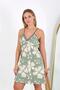 Women's Large Size Rope Strap Nightgown 98515 - 4
