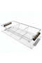 Rectangular Transparent Acrylic 3-Compartment Candy, Dates & Nuts Organizer – 38 × 16.5 cm - 2