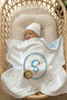 Reversible - Interlock Baby B Blanket I 80X80Cm - Cute Lion Letter Series in a Circle - Letter S