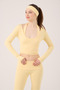 Tie-Detail Cropped Cut Ellen Bolero Yellow - 2