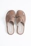 Bronte Genuine Leather Suede Cross-Strapped Anatomical Sole Comfort Slipper - Sandals
