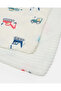 Baby Boys White Allover Print Flannel Blanket - 6