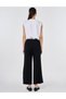 Elastic Comfortable Cut Pants Black - 4