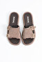 Leomaris Genuine Leather Soft Sole Pack Double Buckled Daily Slipper - Sandals