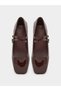 Brown Patent Mary Jane Shoes - 5